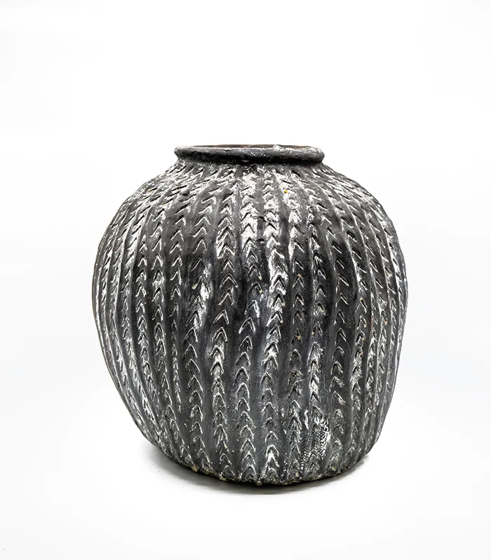 Váza Clayre & Eef Ø 20x20 cm Sivá kamenná dekoratívna váza